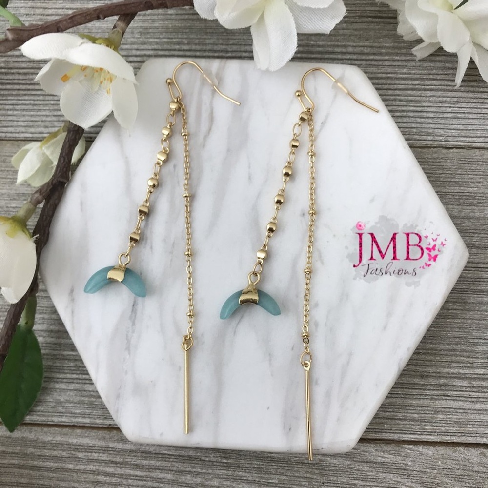 NEW Gold Dangle Earrings, Kelly